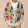 Colorful Abstract Dog Faces for Casual Everyday Layering Women Animal Lover All-over Print Knitted Cardigan - 6