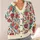 Folk Heart Motif With Floral Accents For Romantic Everyday Layering And Boho Style All-over Print Knitted Cardigan - 4