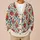 Folk Heart Motif With Floral Accents For Romantic Everyday Layering And Boho Style All-over Print Knitted Cardigan - 6