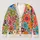 Colorful Vintage Floral Garden Motifs for Relaxed Everyday Layering and Weekend Style All-over Print Knitted Cardigan - 1