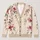 Watercolor Red Floral Branches for Casual Autumn Layering, Women’s Botanical Style All-over Print Knitted Cardigan - 1