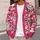 Pink Santa Claus Christmas Holiday Style for Festive Winter Layering and Gift Giving All-over Print Knitted Cardigan - 5