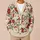 Santa Poinsettia Holiday Style for Cozy Christmas Layering, Gatherings, and Parties All-over Print Knitted Cardigan - 6