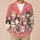 Playful Cat Faces For Cozy Spring And Fall Layering, Women's Everyday Casual Style All-over Print Knitted Cardigan - 6