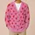 Red Heart Motifs for Valentine Layering, Commuting, and Everyday Office Style for Women All-over Print Knitted Cardigan - 6