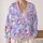 Cute Snowmen And Snowflakes For Cozy Winter Days In Soft Lavender Holiday Style Aesthetic All-over Print Knitted Cardigan - 2