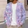 Cute Snowmen And Snowflakes For Cozy Winter Days In Soft Lavender Holiday Style Aesthetic All-over Print Knitted Cardigan - 5