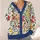 Colorful Food And Drink Doodle Motifs For Casual Everyday Layering And Brunch Style All-over Print Knitted Cardigan - 4