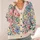 Pastel Blue Pink Floral Blooms for Easy Everyday Layering and Weekend Wear for Her All-over Print Knitted Cardigan - 4