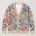 Pastel Blue Pink Floral Blooms for Easy Everyday Layering and Weekend Wear for Her All-over Print Knitted Cardigan - 1