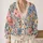 Pastel Blue Pink Floral Blooms for Easy Everyday Layering and Weekend Wear for Her All-over Print Knitted Cardigan - 2