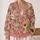 Pastel Garden Blooms For Relaxed Weekend Layering And Feminine Everyday Wardrobes All-over Print Knitted Cardigan - 2