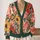 Vintage Wildflower Blooms For Relaxed Everyday Layering And Casual Spring Outfits All-over Print Knitted Cardigan - 2