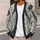 Ivory Navy Interlaced Geometry for Casual Layering and Everyday Women's Wardrobe Appeal All-over Print Knitted Cardigan - 5