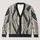 Ivory Navy Interlaced Geometry for Casual Layering and Everyday Women's Wardrobe Appeal All-over Print Knitted Cardigan - 1