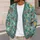 Gray Cat Floral Garden Motifs for Casual Spring Layering and Everyday Weekend Style All-over Print Knitted Cardigan - 5