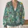 Gray Cat Floral Garden Motifs for Casual Spring Layering and Everyday Weekend Style All-over Print Knitted Cardigan - 2