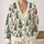 Evergreen Trees And Snowmen For Cozy Holiday Layering And Winter Weekend Style Wear All-over Print Knitted Cardigan - 2