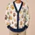 Colorful Cat Paw Motifs for Cozy Campus Layers and Pet-Friendly Weekend Outfits All-over Print Knitted Cardigan - 6