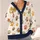 Colorful Cat Paw Motifs for Cozy Campus Layers and Pet-Friendly Weekend Outfits All-over Print Knitted Cardigan - 4