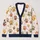 Colorful Cat Paw Motifs for Cozy Campus Layers and Pet-Friendly Weekend Outfits All-over Print Knitted Cardigan - 1
