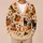 Pumpkin Cat Halloween Motif for Cozy Autumn Layering, Women's Seasonal Style Gift All-over Print Knitted Cardigan - 6