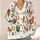 Playful Rooster Farmyard Motif for Casual Art Exhibitions and Everyday Women’s Style All-over Print Knitted Cardigan - 4