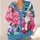 Santa Claus Christmas Trees for Festive Winter Gatherings and Women’s Holiday Style All-over Print Knitted Cardigan - 4