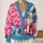 Santa Claus Christmas Trees for Festive Winter Gatherings and Women’s Holiday Style All-over Print Knitted Cardigan - 2