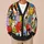 Colorful Cartoon Cat Party for Casual Everyday Layering and Pet Lover Gifts for Women All-over Print Knitted Cardigan - 6