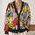 Colorful Cartoon Cat Party for Casual Everyday Layering and Pet Lover Gifts for Women All-over Print Knitted Cardigan - 2