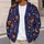 Halloween Pumpkins and Bats for Festive Autumn Evenings Women's Seasonal Style Look All-over Print Knitted Cardigan - 5