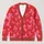 Pink Bow Motif for Valentine’s Day Parties and Romantic Everyday Layering Style for Women All-over Print Knitted Cardigan - 1