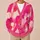 Pink Cream Abstract Cloud Style for Cozy Fall Layering, Youthful Women's Wardrobe All-over Print Knitted Cardigan - 6
