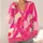 Pink Cream Abstract Cloud Style for Cozy Fall Layering, Youthful Women's Wardrobe All-over Print Knitted Cardigan - 4