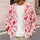Red and Pink Heart Motifs for Valentine Dates and Sweet Everyday Fashion for Women All-over Print Knitted Cardigan - 5
