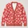 Pink Heart Motif for Romantic Layering, Valentine Celebrations, and Women’s Casual Style All-over Print Knitted Cardigan - 1