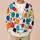 Colorful Organic Circles for Autumn Layering and Casual Everyday Wardrobe Outfits All-over Print Knitted Cardigan - 6