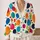 Colorful Organic Circles for Autumn Layering and Casual Everyday Wardrobe Outfits All-over Print Knitted Cardigan - 2