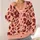 Burgundy Botanical Blooms for Autumn Office Style and Everyday Women's Layering Wear All-over Print Knitted Cardigan - 4