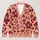 Burgundy Botanical Blooms for Autumn Office Style and Everyday Women's Layering Wear All-over Print Knitted Cardigan - 1