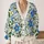 Blue Wildflower Garden for Relaxed Autumn Layering and Everyday Style, Gift for Mom All-over Print Knitted Cardigan - 2