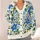 Blue Wildflower Garden for Relaxed Autumn Layering and Everyday Style, Gift for Mom All-over Print Knitted Cardigan - 4