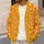 White Heart Motif Orange Autumn Layering Style for Valentine's Day and Everyday Wear All-over Print Knitted Cardigan - 5