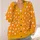 White Heart Motif Orange Autumn Layering Style for Valentine's Day and Everyday Wear All-over Print Knitted Cardigan - 4