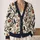 Ravens and Jack-O'-Lantern Branches for Moody Autumn Halloween Layering for Women All-over Print Knitted Cardigan - 2