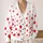 Red Heart Motif Valentine Layering Style for Casual Commuting and Date Nights for Women All-over Print Knitted Cardigan - 2