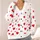 Red Heart Motif Valentine Layering Style for Casual Commuting and Date Nights for Women All-over Print Knitted Cardigan - 4