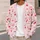 Cherry Bow Hearts for Romantic Everyday Layering and Valentine's Day Style for Women All-over Print Knitted Cardigan - 5