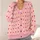 Pink Heart Diamond Motif For Romantic Valentine's Layering And Everyday Wear Gift Ready All-over Print Knitted Cardigan - 4